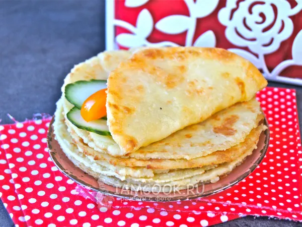 Фото готового блюда: Лепешки из заварного теста на сковороде