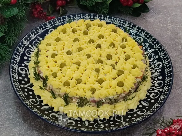 Фото блюда: Оливье с картофельным кремом