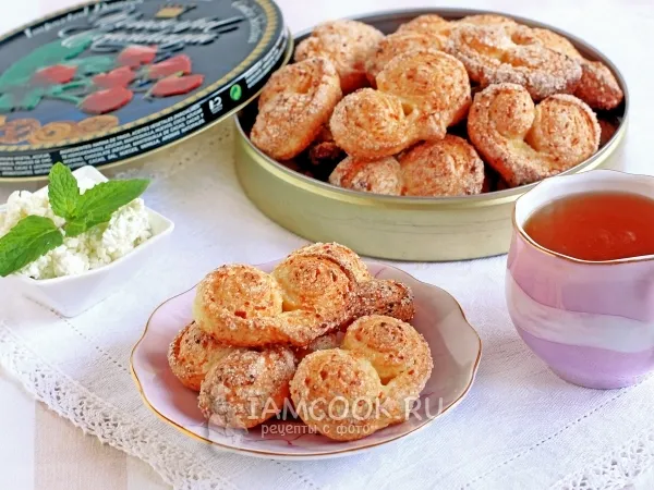 Фото готового блюда: Творожное печенье «Сердечные спиральки»