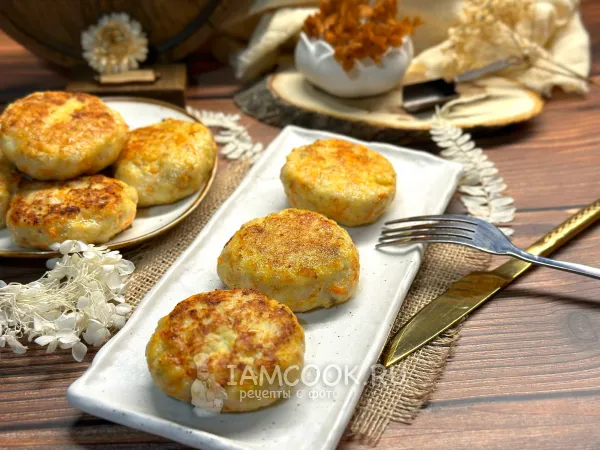 Фото блюда: Котлеты из судака с майонезом и морковью