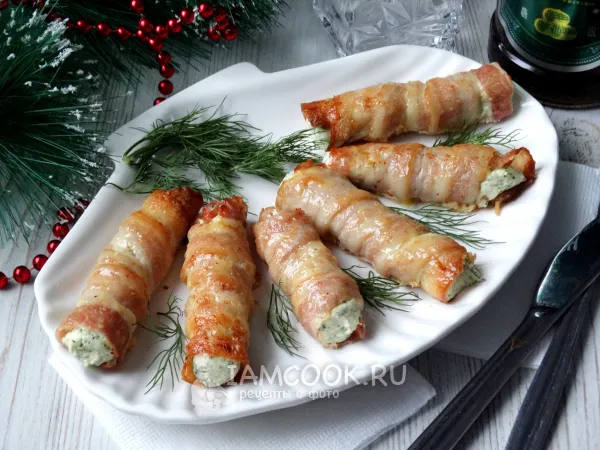 Фото блюда: Роллы из бекона с начинкой