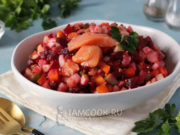 Фото готового блюда: Винегрет с семгой