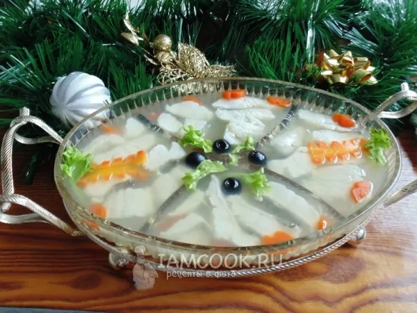 Фото блюда: Судак заливной с желатином