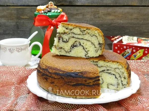 Фото блюда: «Мраморный» кекс с лимонадом