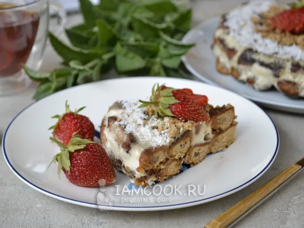 Фото блюда: Торт из пряников со сгущенкой без выпечки