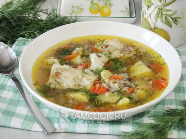 Фото готового блюда: Рыбный суп с гречкой