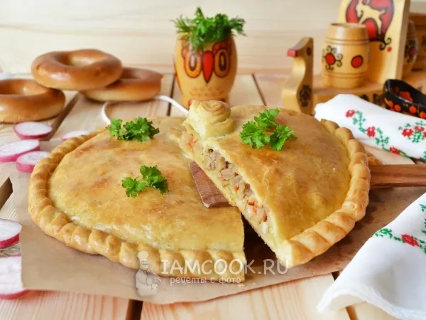 Фото готового блюда: Курник со свининой