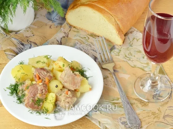 Фото блюда: Жаркое из свинины в кастрюле