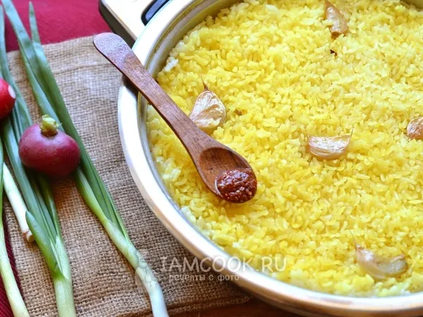 Фото готового блюда: Рис на сковороде