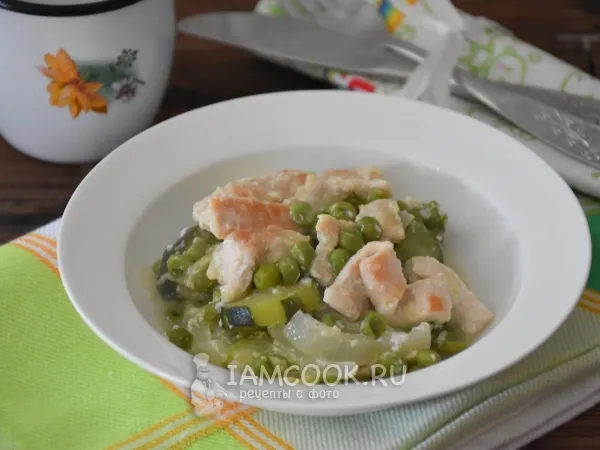 Фото готового блюда: Филе индейки с овощами