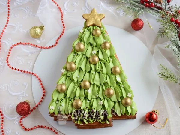 Фото блюда: Торт «Елочка» на Новый год