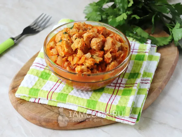 Фото готового блюда: Гуляш из соевого мяса