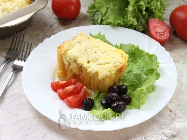 Фото блюда: Каннеллони с сыром в духовке