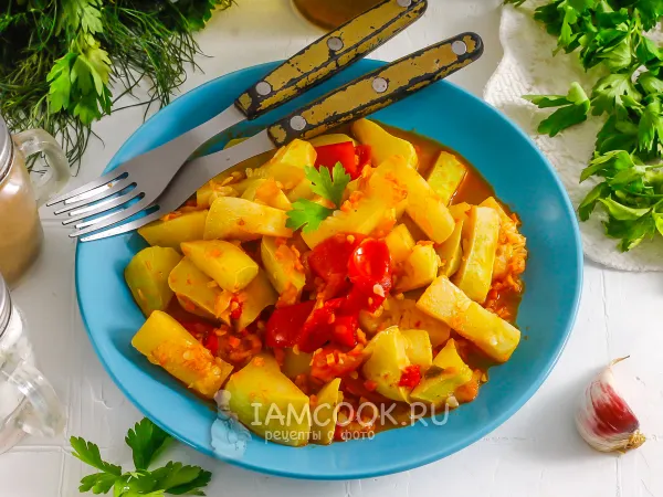 Фото блюда: Тушеные патиссоны