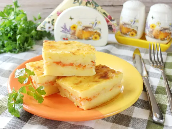 Фото блюда: Картофельная запеканка с капустой в духовке