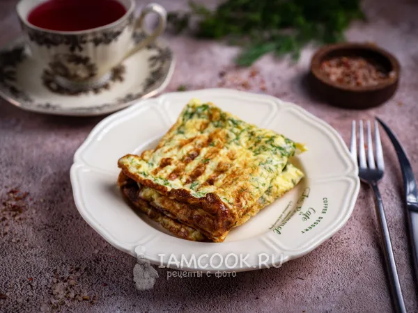 Фото готового блюда: Омлет в мультипекаре