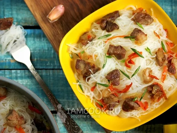 Фото блюда: Фунчоза с мясом