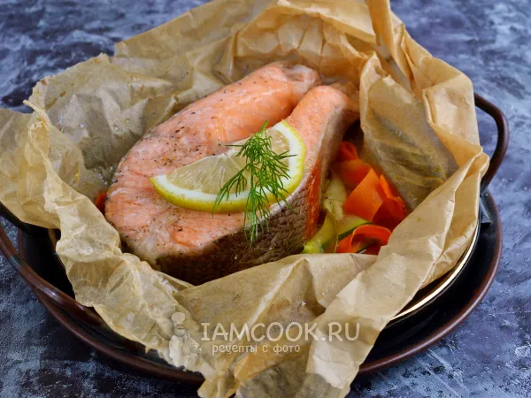 Фото блюда: Семга в пергаменте в духовке