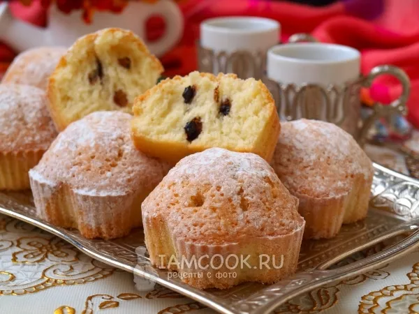 Фото блюда: Воздушные кексы в силиконовых формочках