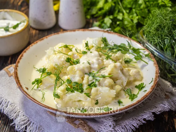 Фото блюда: Цветная капуста с сыром в микроволновке
