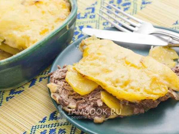 Фото блюда: Мясо по-французски с фаршем