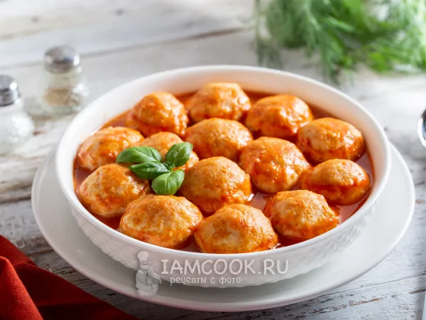 Фото готового блюда: Диетические тефтели из индейки в духовке