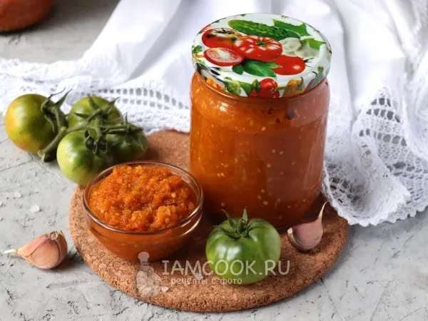 Фото блюда: Икра из зеленых помидоров «Пальчики оближешь» на зиму
