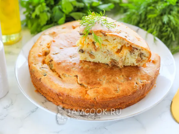 Фото блюда: Пирог с сушеными грибами