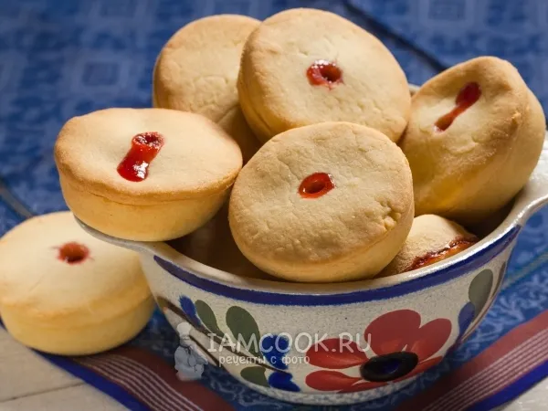 Фото готового блюда: Песочное печенье «Вулканчики»