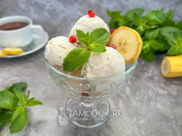 Фото блюда: Мороженое из бананов и кефира