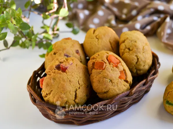 Фото готового блюда: Имбирное печенье с цукатами