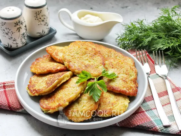 Фото блюда: Драники с капустой и картошкой