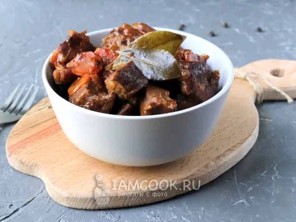 Фото готового блюда: Говядина в вине