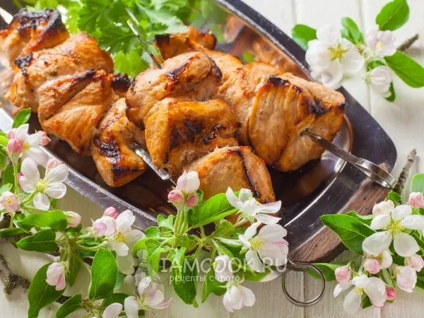 Фото готового блюда: Шашлык в духовке с дымком