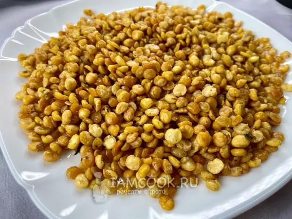 Фото блюда: Жареный горох на сковороде