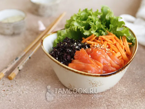 Фото блюда: Поке боул с лососем