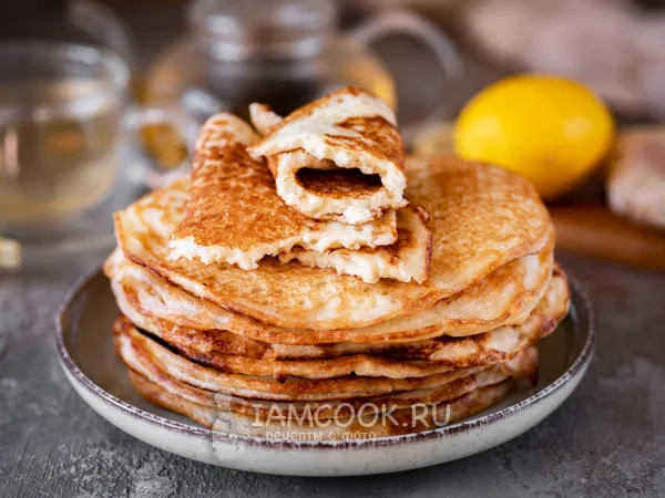 Фото блюда: Толстые деревенские блины (дрожжевые)