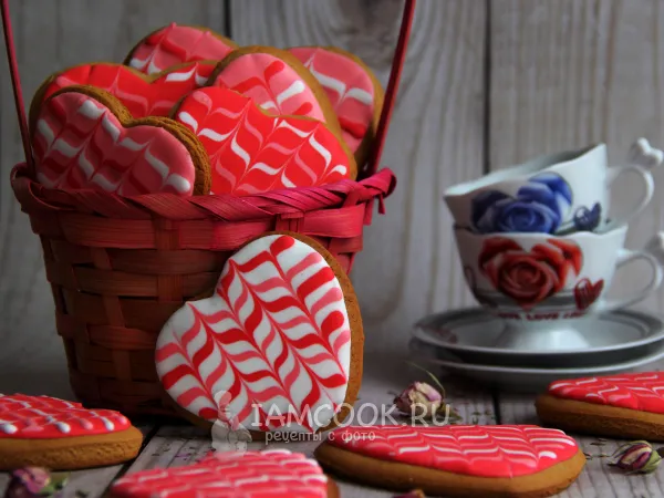 Фото готового блюда: Имбирные пряники Сердечки