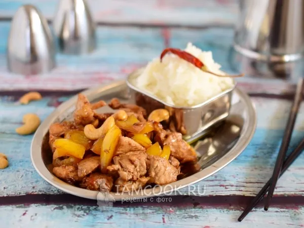 Фото готового блюда: Курица с кешью по-тайски