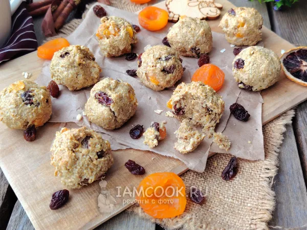 Фото блюда: Овсяное печенье с изюмом ПП