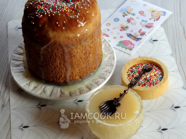 Фото готового блюда: Сливочная глазурь для кулича