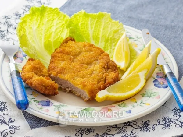 Фото блюда: Отбивная по-милански