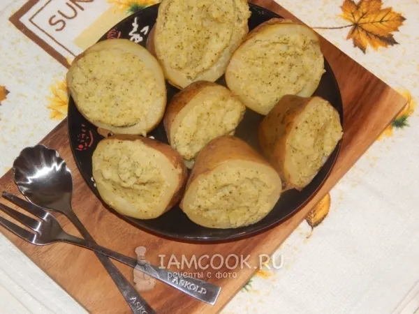 Фото блюда: Запеченная картошка с брокколи