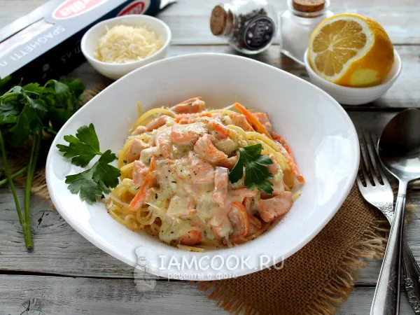 Фото блюда: Паста с форелью