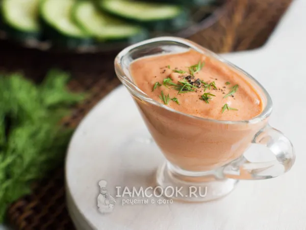 Фото блюда: Соус из сметаны и томатной пасты