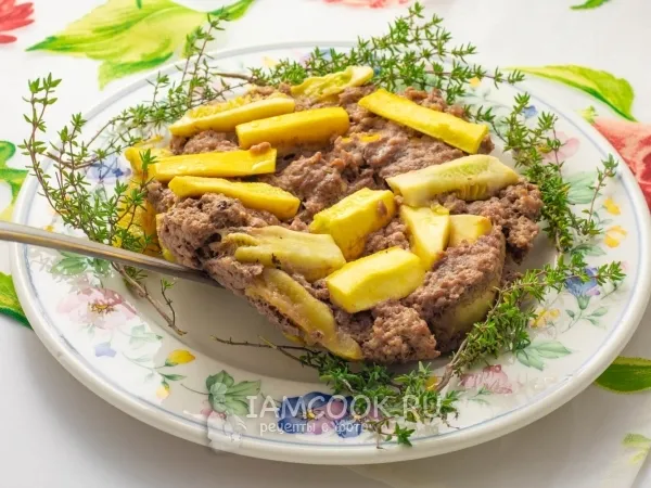 Фото блюда: Кабачки с фаршем в микроволновке