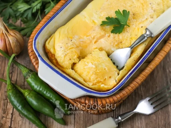 Фото блюда: Омлет без молока в духовке