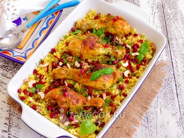 Фото блюда: Полоу – рис с курицей по-персидски