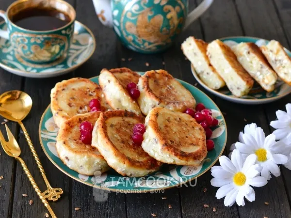 Фото блюда: Сырники с семенами льна