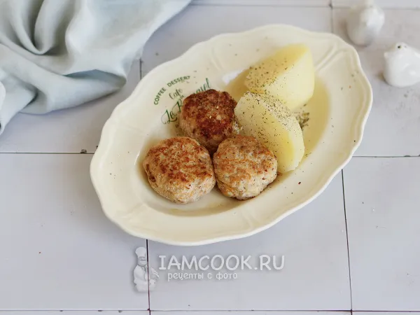 Фото блюда: Куриные котлеты с тыквой в духовке